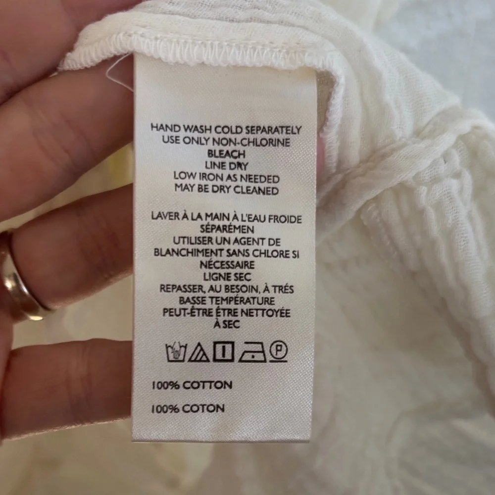 Free People Ivory Ruffle Sleeve Top - Picture 3 of 5